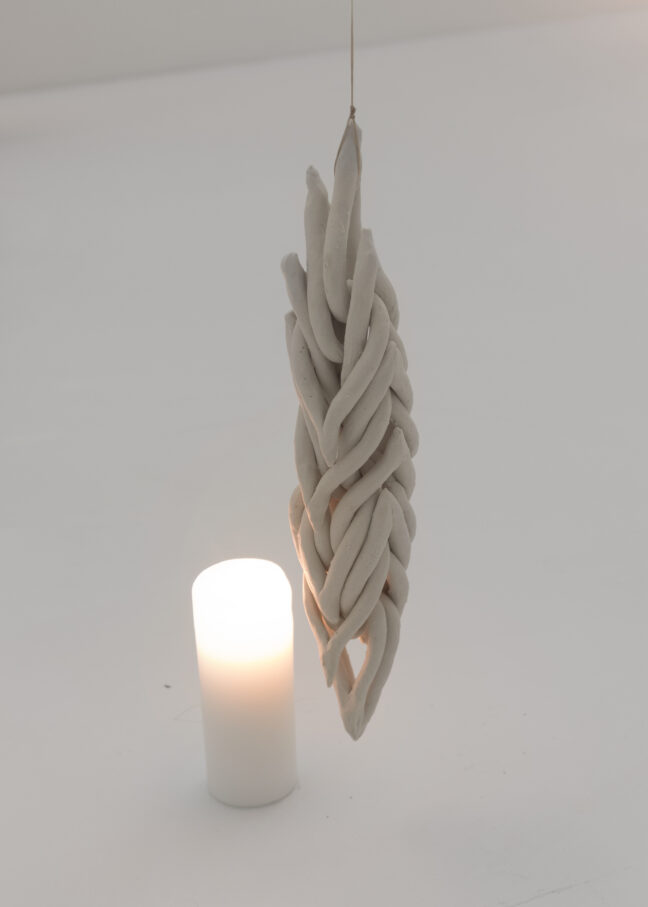 <p>ektor garcia, <em>white tears</em>, 2020. Mixed media. Courtesy of the artist and Prairie Chicago. Photo: Tim Mann.</p>
