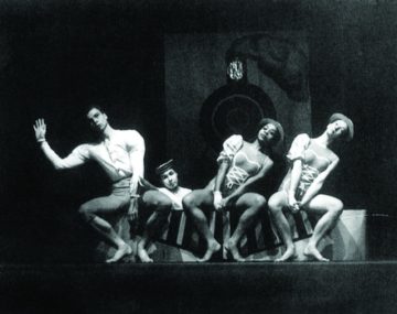<p><i>3 Inventories of Casey Jones,</i> Cornish College of the Arts. <i>[left to right] </i>Merce Cunningham, Bonnie Bird, Syvilla Fort, Dorothy Herrmann. Choreography by Bird, musical direction by John Cage. Photo: Phyllis Dearborn. Courtesy: Bonnie Bird Collection at Trinity Laban Conservatoire. </p>
