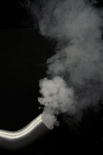 <p>Candice Lin (U.S., born 1979) &amp; Patrick Staff (England, born 1987). <em>Hormonal Fog. </em>2016-2018. Hacked fog machine, dried herbs, herbal tincture, wood, plastic and miscellaneous hardware. Dimensions variable. Image courtesy of the artists and ICA, London.  Photo Credit: Nick Tudor.</p>
