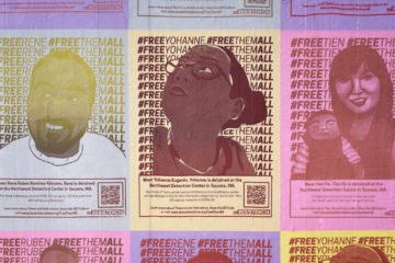 <p>Installation detail of&nbsp;<em>Free Them All: Portraits from La Resistencia</em>, 2020, Henry Art Gallery, University of Washington,&nbsp;Seattle. Photo: Ian Siporin.</p>
